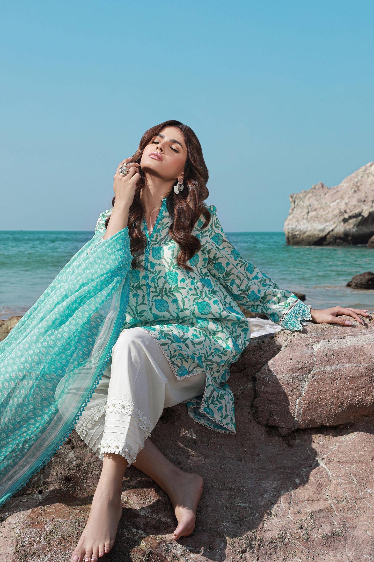 Sana Safinaz | Mahay Spring 24 | H241-002A-2BI - Ladies Clothes - Maria Faisal