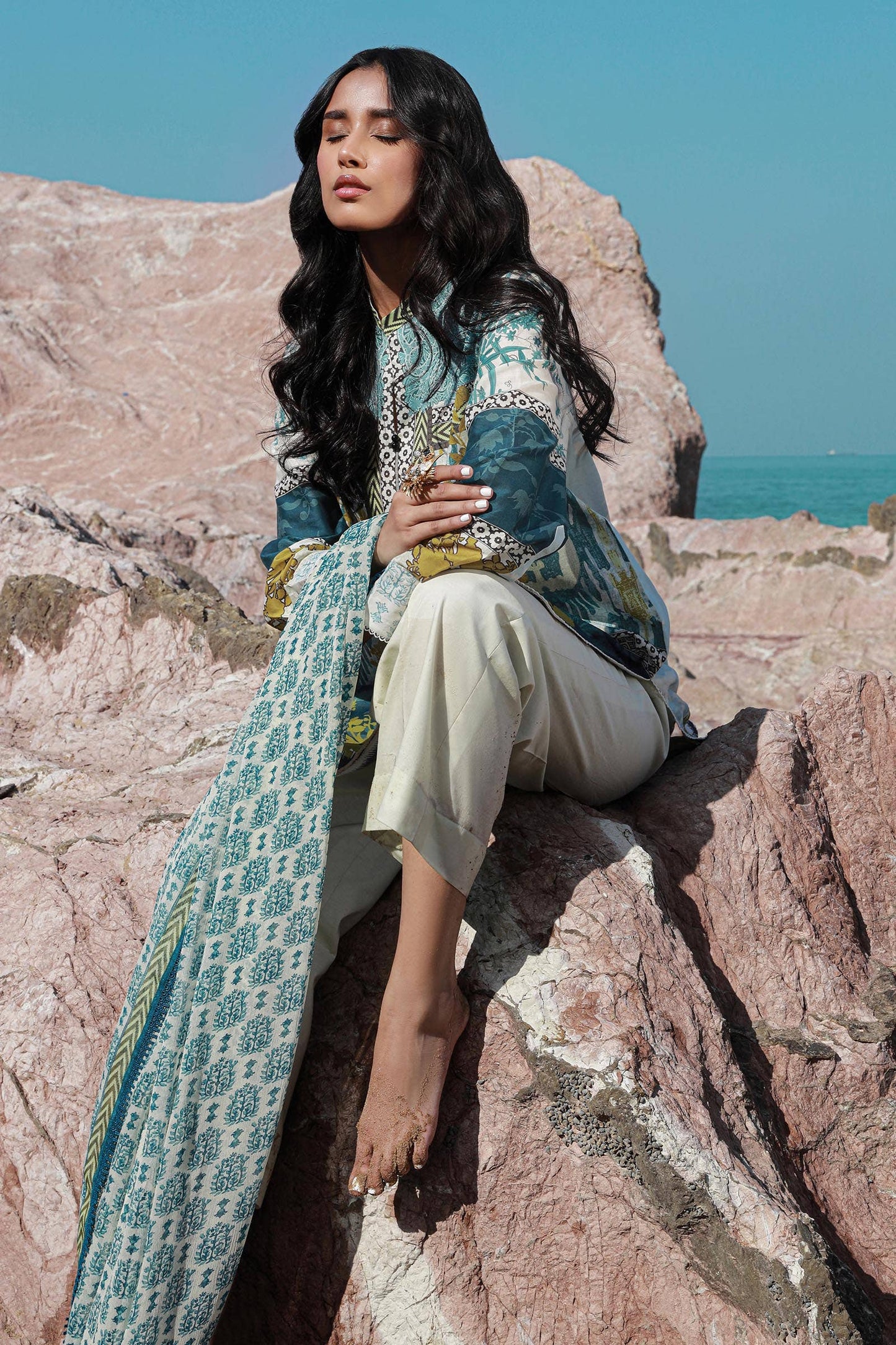 Sana Safinaz | Mahay Spring 24 | H241-015A-2I - Ladies Clothes - Maria Faisal