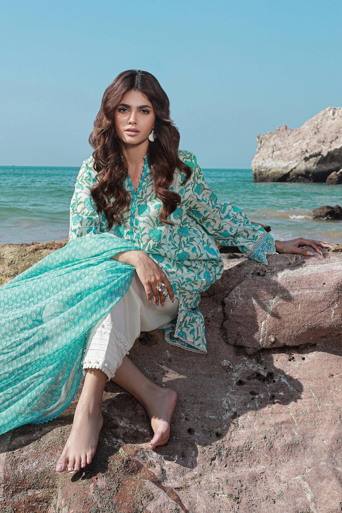 Sana Safinaz | Mahay Spring 24 | H241-002A-2BI - Ladies Clothes - Maria Faisal