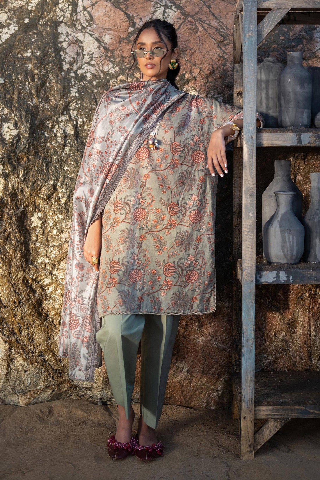 Sana Safinaz | Mahay Spring 24 | H241-016A-3CK - Ladies Clothes - Maria Faisal