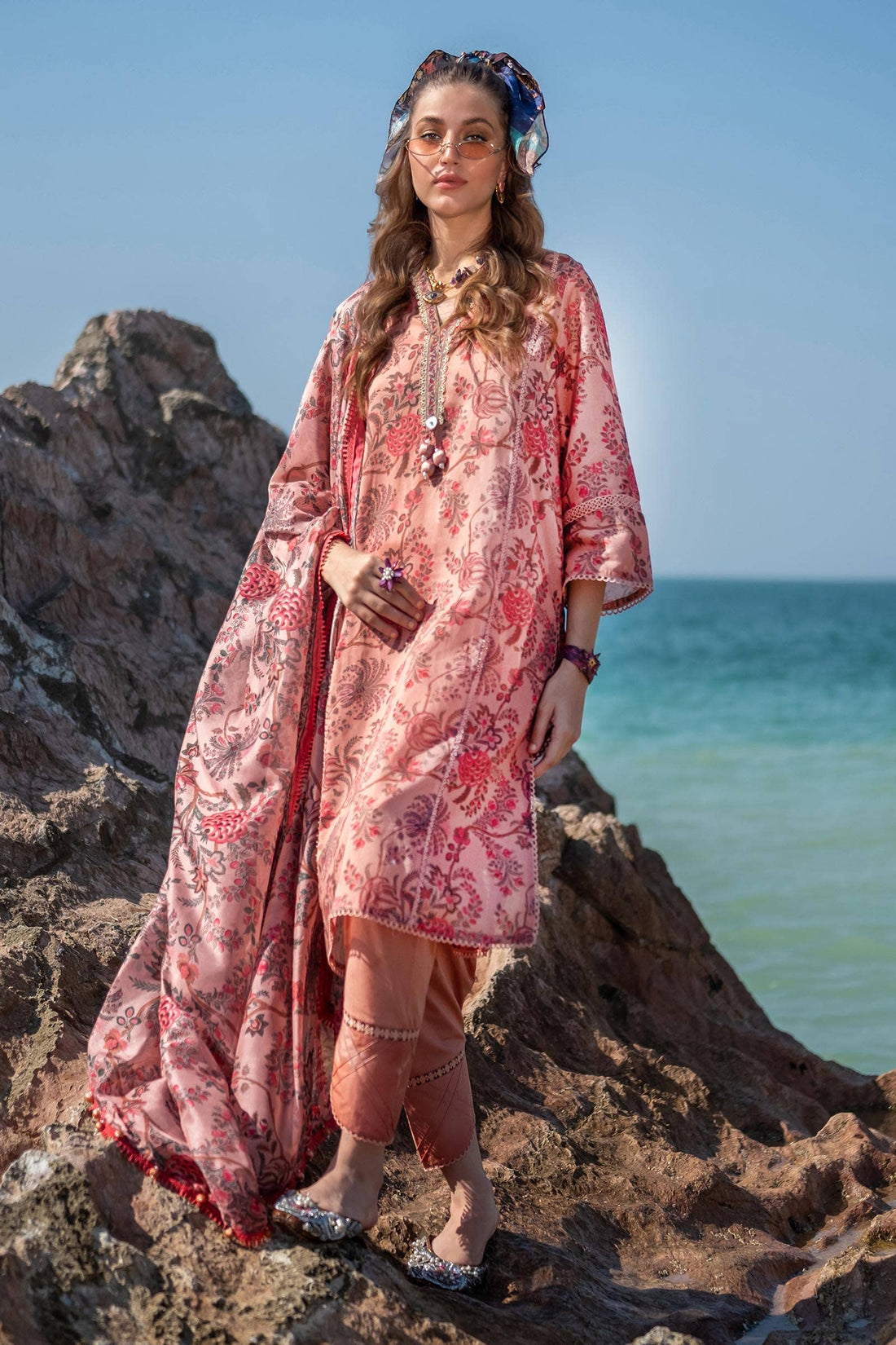 Sana Safinaz | Mahay Spring 24 | H241-016B-3CK - Ladies Clothes - Maria Faisal