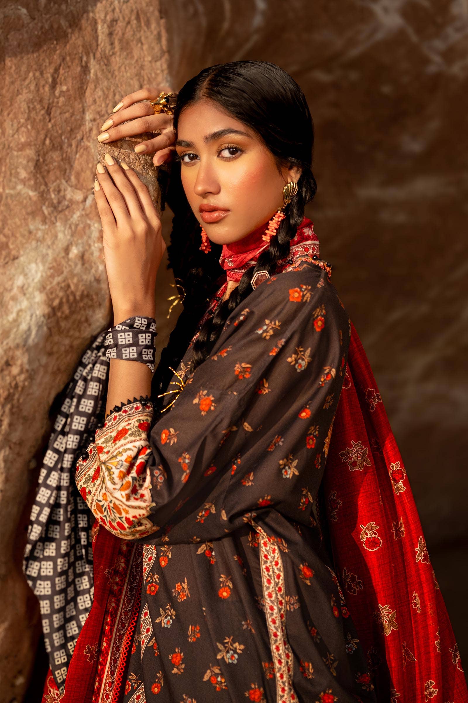 Sana Safinaz | Mahay Spring 24 | H241-017A-2BK - Ladies Clothes - Maria Faisal