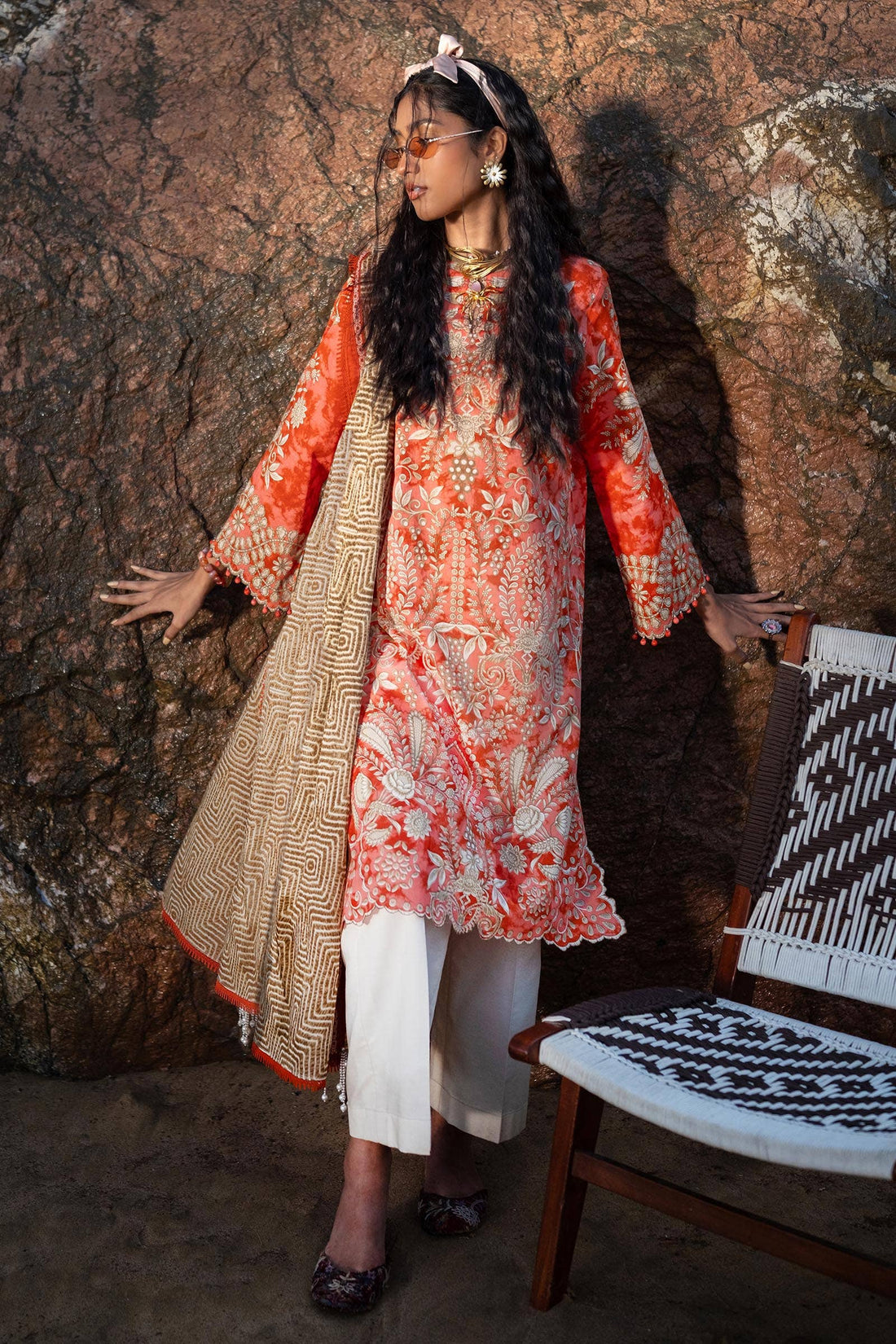 Sana Safinaz | Mahay Spring 24 | H241-018A-2BG - Ladies Clothes - Maria Faisal