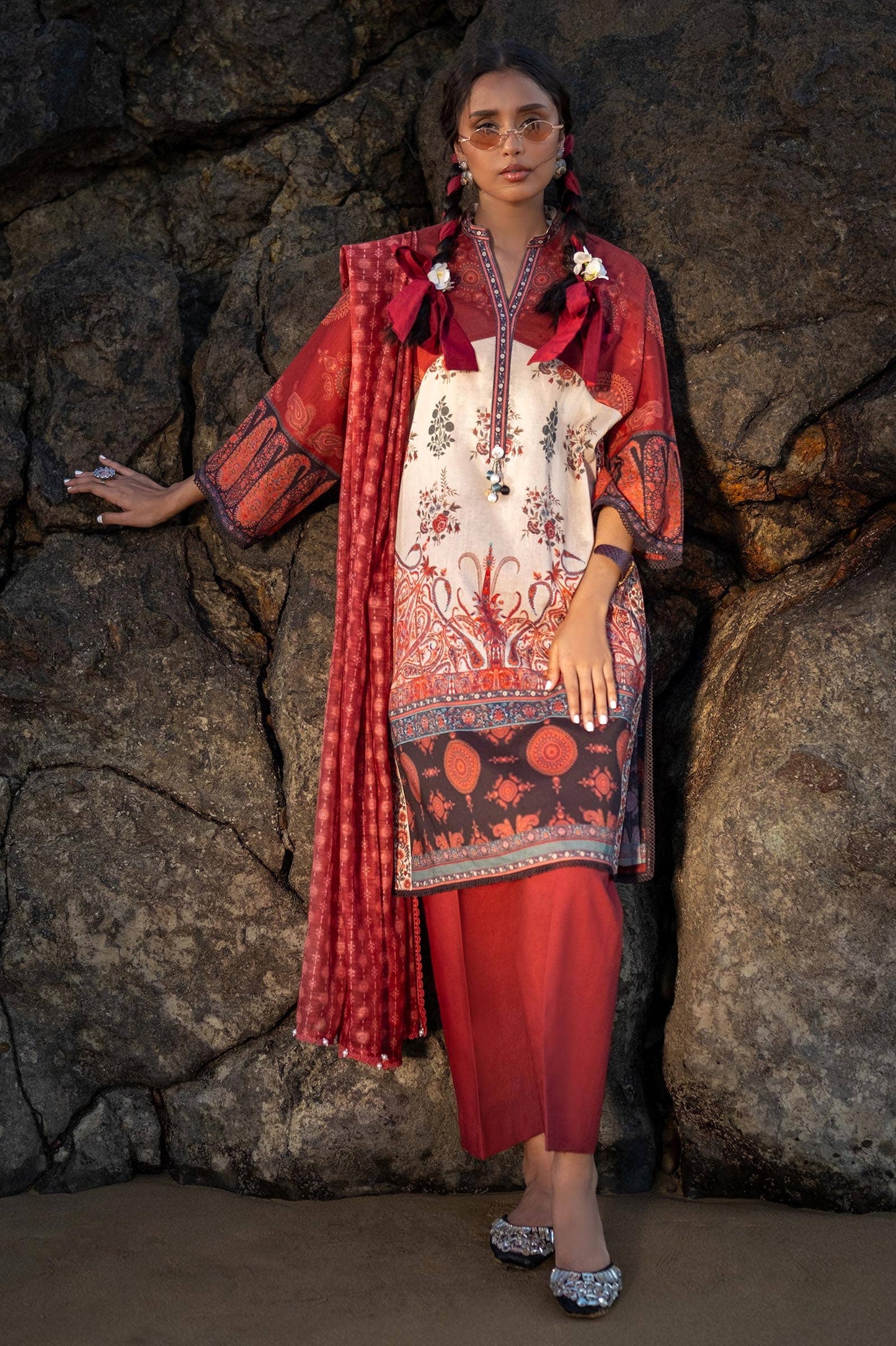 Sana Safinaz | Mahay Spring 24 | H241-021A-3DE - Ladies Clothes - Maria Faisal