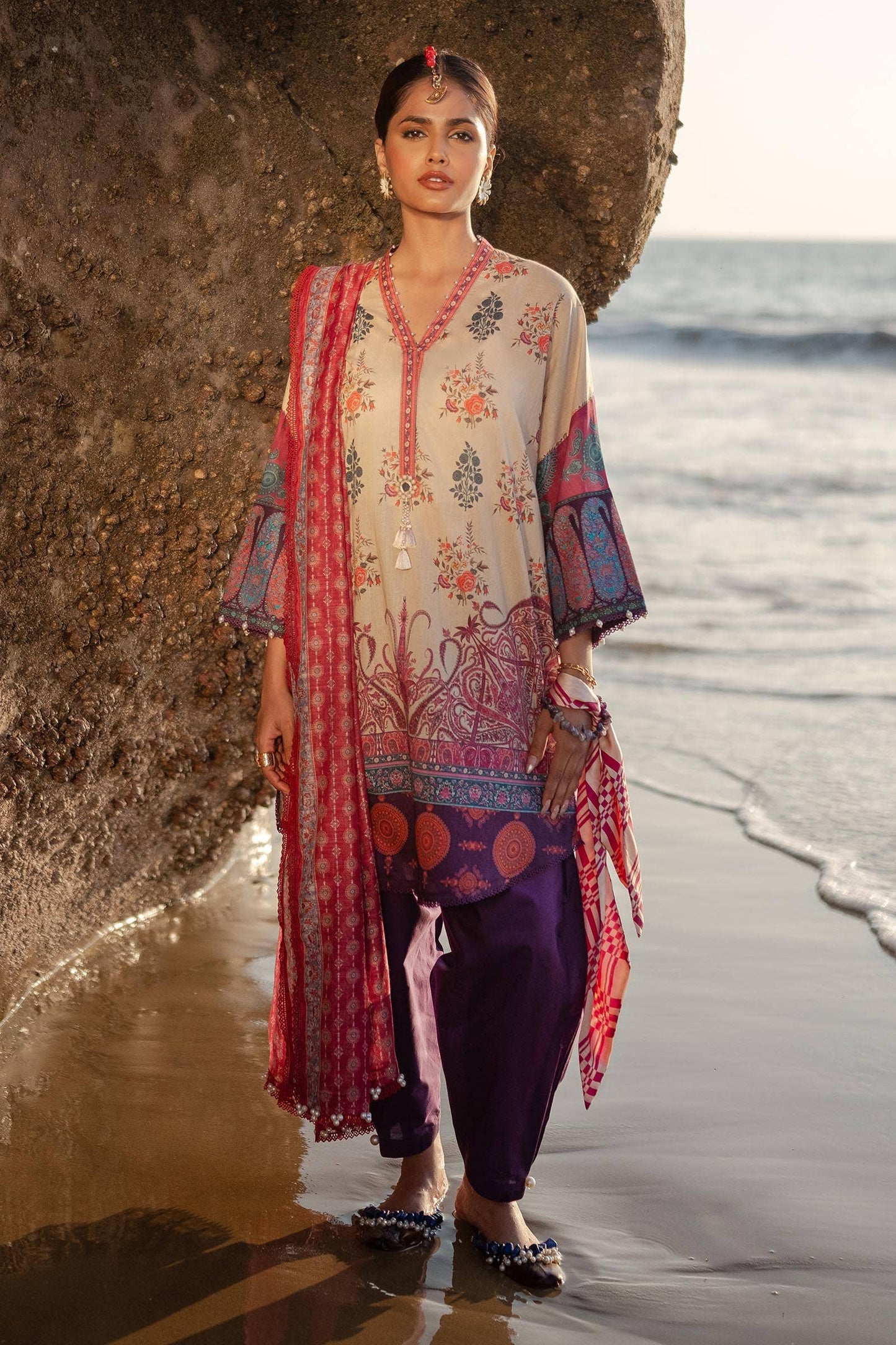 Sana Safinaz | Mahay Spring 24 | H241-021B-3DE - Ladies Clothes - Maria Faisal