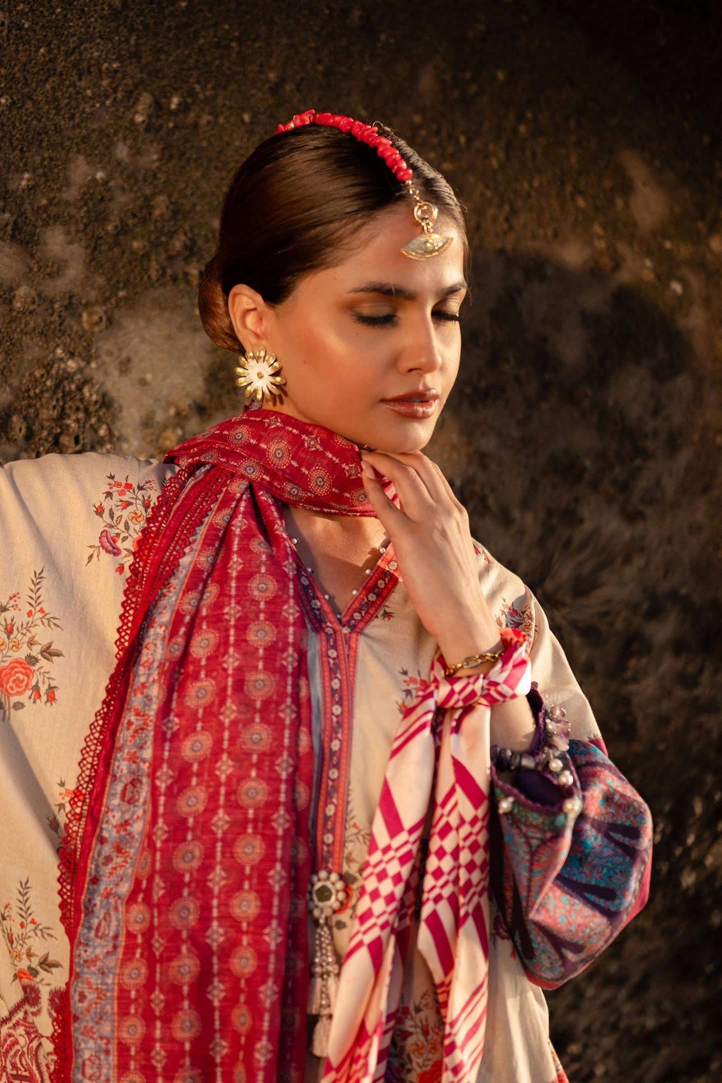 Sana Safinaz | Mahay Spring 24 | H241-021B-3DE - Ladies Clothes - Maria Faisal