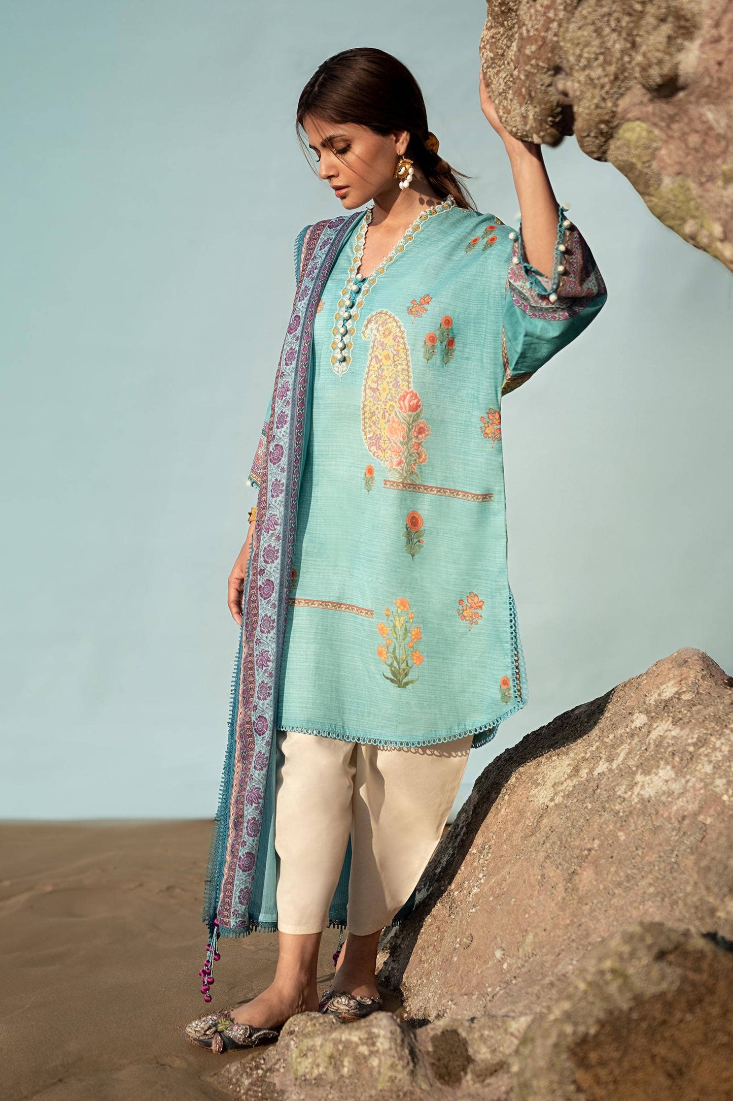 Sana Safinaz | Mahay Spring 24 | H241-022B-2BS - Ladies Clothes - Maria Faisal