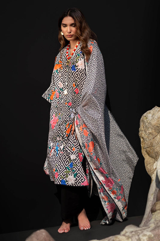 Sana Safinaz | Mahay Spring 24 | H241-013A-2BK - Ladies Clothes - Maria Faisal
