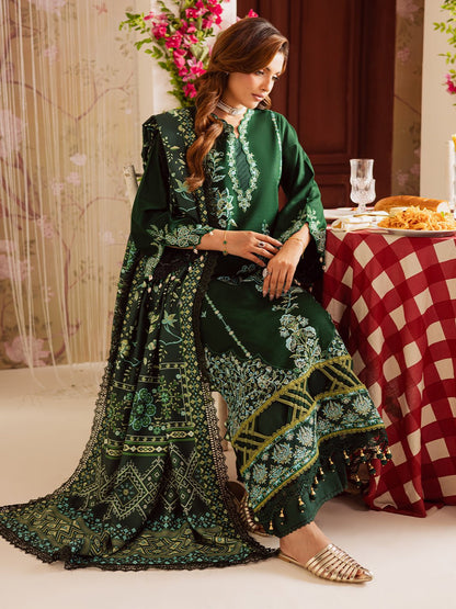 Mahnur | Nova Khaddar 25 | NK - 03 - is Bottle Green dress from Mahnur - Ladies Clothes - Maria Faisal