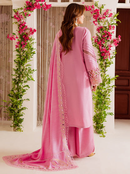 Mahnur | Nova Khaddar 25 | NK - 05 - is Pink dress from Mahnur - Ladies Clothes - Maria Faisal