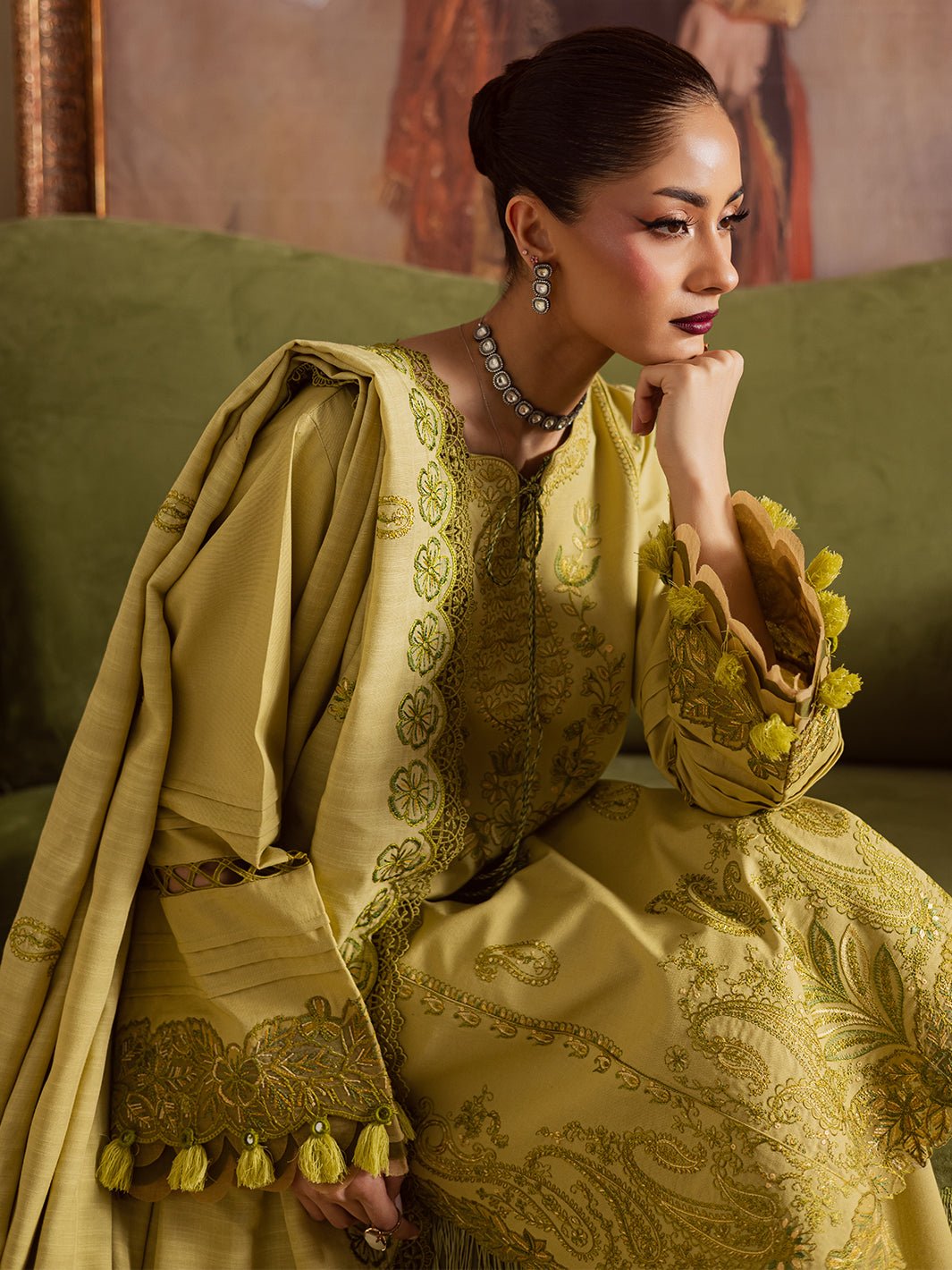 Mahnur | Nova Khaddar 25 | NK - 10 - is Mint Green dress from Mahnur - Ladies Clothes - Maria Faisal