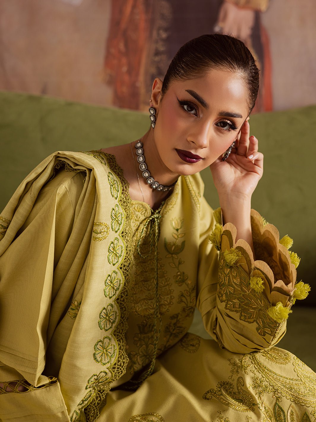 Mahnur | Nova Khaddar 25 | NK - 10 - is Mint Green dress from Mahnur - Ladies Clothes - Maria Faisal