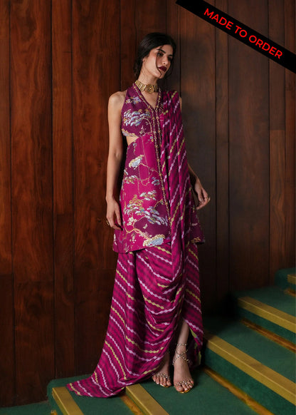 Crimson | Silk Eid Pret | Dilruba - Plum