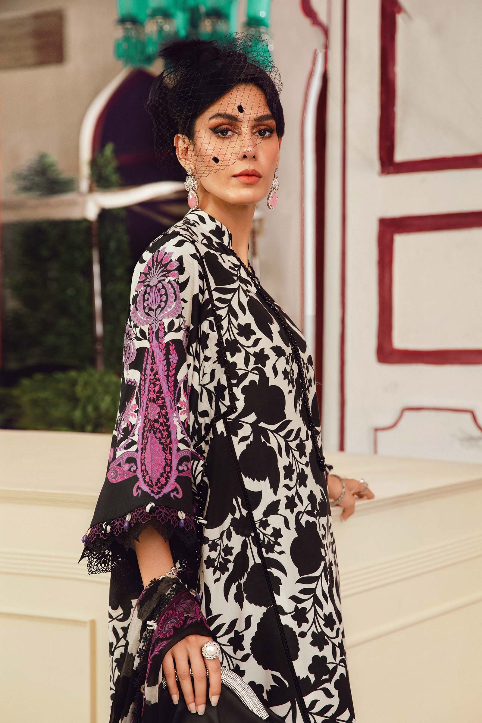 Maria B | M Prints Winter 25 | MPT-2704-B - Casual Dress - available at Maria Faisal in UK and USA.