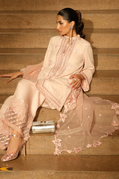 Maria B | Pre fall Dresses | MBS - W25 - 02 PK - is Pink dress from Maria B - Ladies Clothes - Maria Faisal