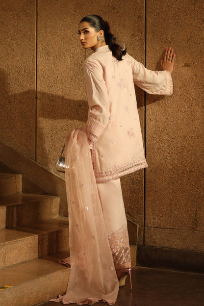 Maria B | Pre fall Dresses | MBS - W25 - 02 PK - is Pink dress from Maria B - Ladies Clothes - Maria Faisal