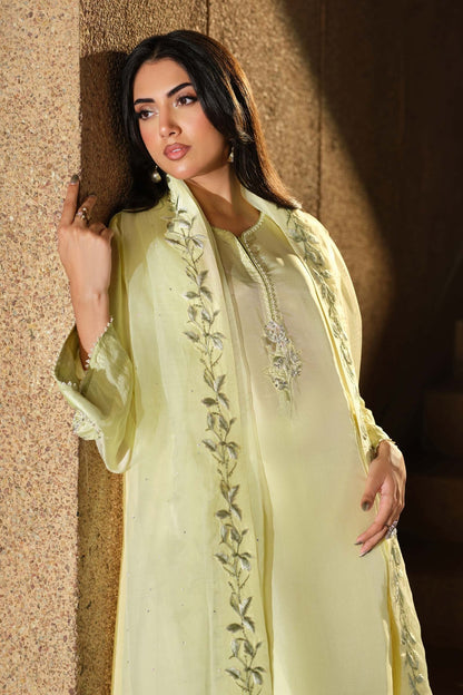 Maria B | Pre fall Dresses | MBS - W25 - 09 Y - is Yellow dress from Maria B - Ladies Clothes - Maria Faisal