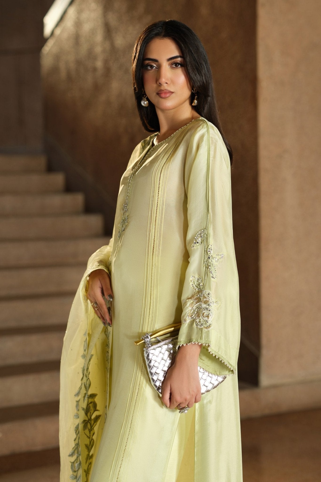 Maria B | Pre fall Dresses | MBS - W25 - 09 Y - is Yellow dress from Maria B - Ladies Clothes - Maria Faisal