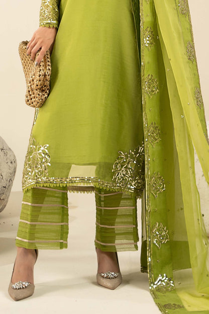 Maria B | Pre fall Dresses | MBS - W25 - 10 G - is Green dress from Maria B - Ladies Clothes - Maria Faisal