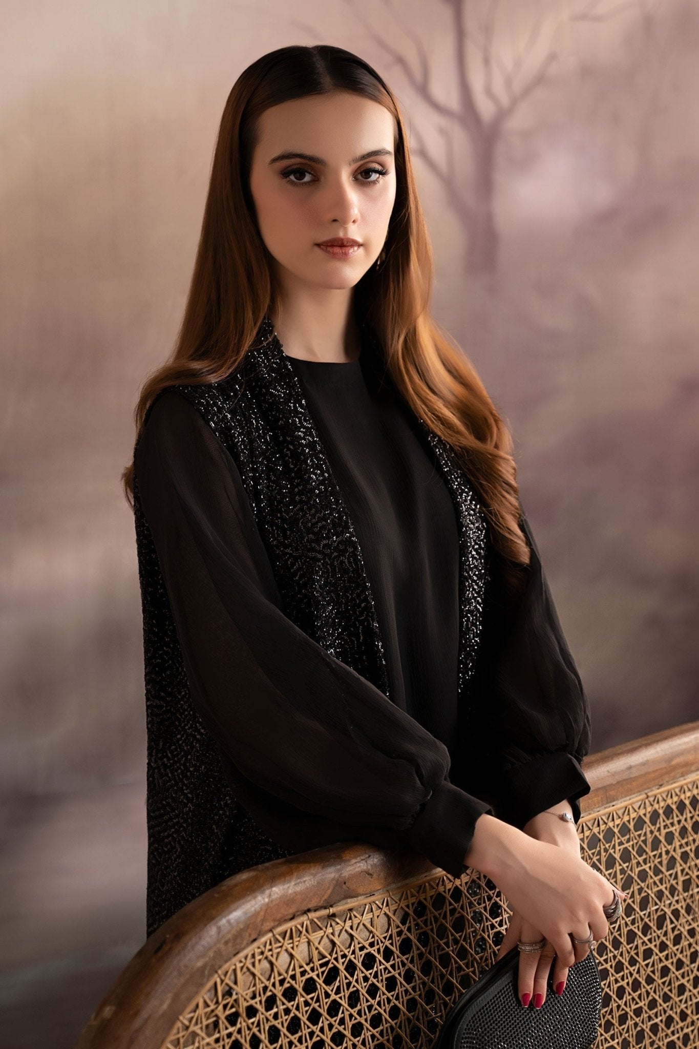 Maria B | Pre fall Dresses | MBS - W25 - 21 K - is Black dress from Maria B - Ladies Clothes - Maria Faisal