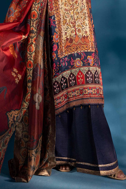 Maria B | Pre fall Dresses | MPS - W25 - 08 R - is Red dress from Maria B - Ladies Clothes - Maria Faisal