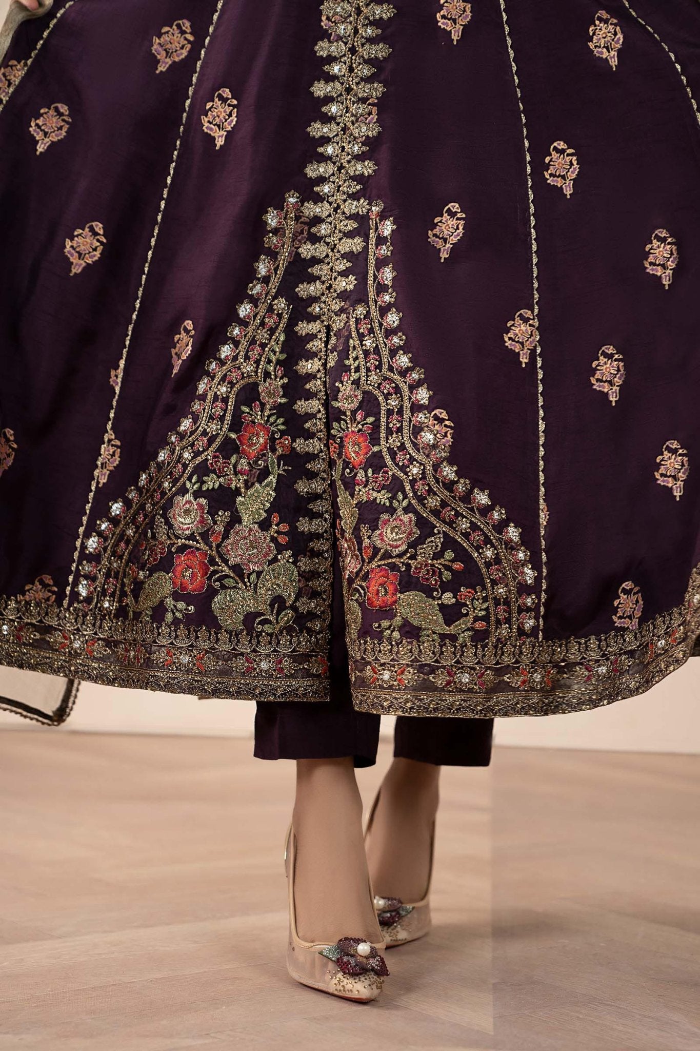 Maria B | Pre fall Dresses | SF - W25 - 94 P - is Purple dress from Maria B - Ladies Clothes - Maria Faisal