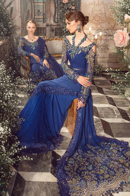 Maria B | Mbroidered Wedding Edition 23 | Cobalt Blue BD-2704