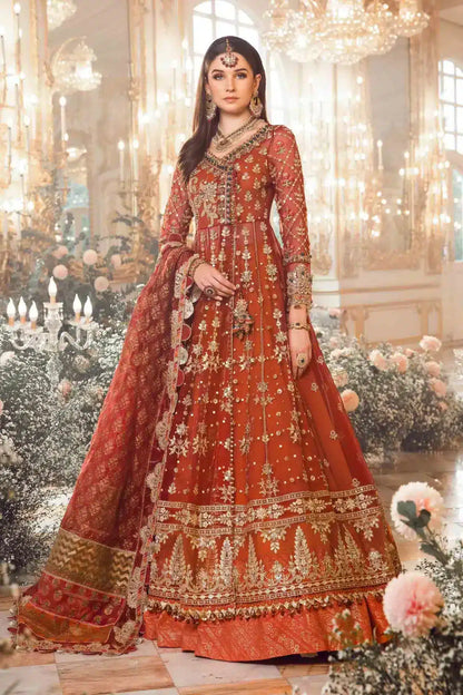 Maria B | Mbroidered Wedding Edition 23 | Maroon BD-2705