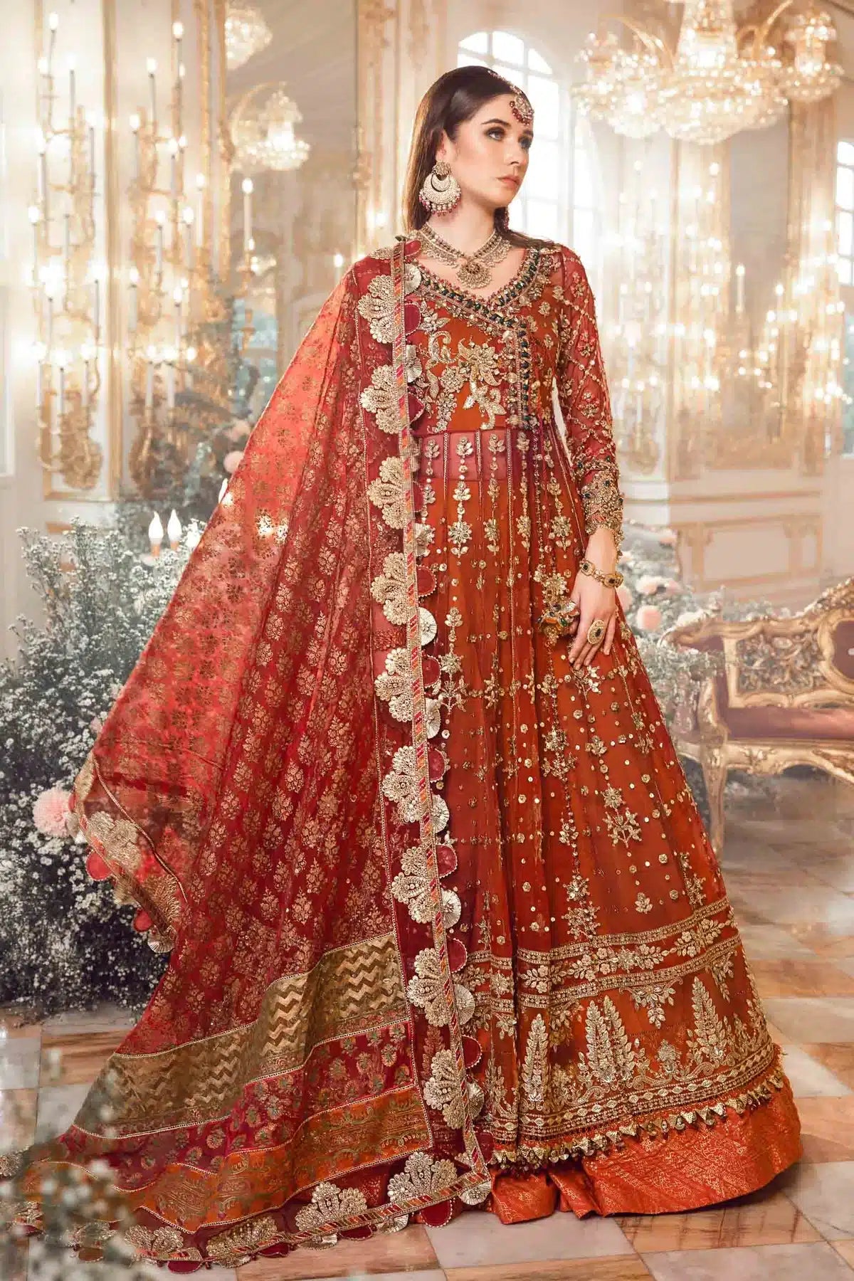 Maria B | Mbroidered Wedding Edition 23 | Maroon BD-2705