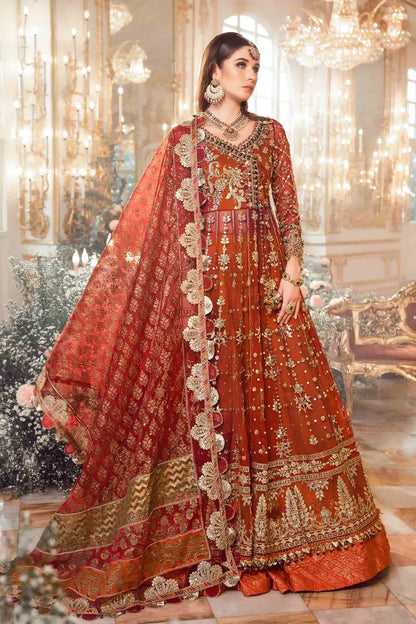 Maria B | Mbroidered Wedding Edition 23 | Maroon BD-2705