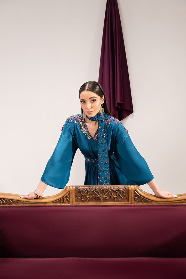Maria Osama Khan | Tiffany Formals | Sapphire - Ladies Clothes - Maria Faisal