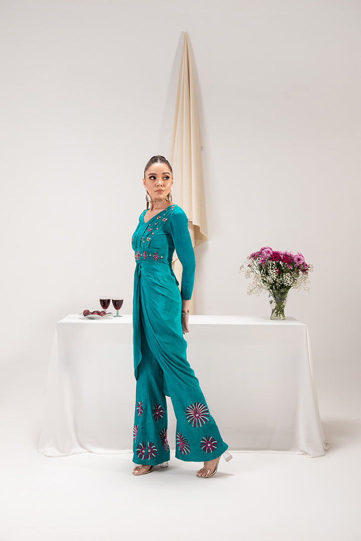 Maria Osama Khan | Tiffany Formals | Aquamarine - Ladies Clothes - Maria Faisal