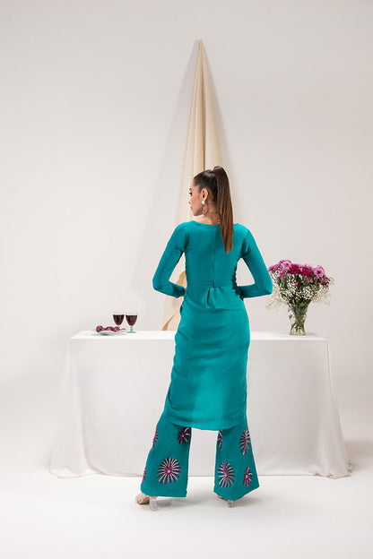 Maria Osama Khan | Tiffany Formals | Aquamarine - Ladies Clothes - Maria Faisal