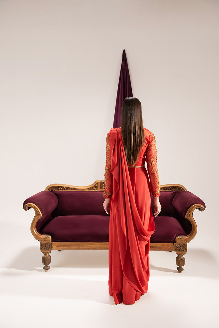 Maria Osama Khan | Tiffany Formals | Carnelian - Ladies Clothes - Maria Faisal