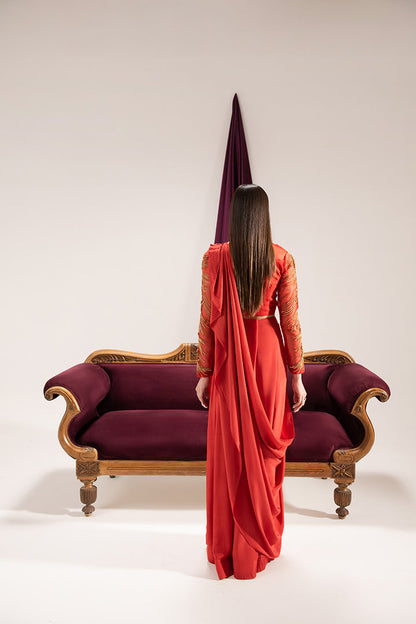 Maria Osama Khan | Tiffany Formals | Carnelian - Ladies Clothes - Maria Faisal