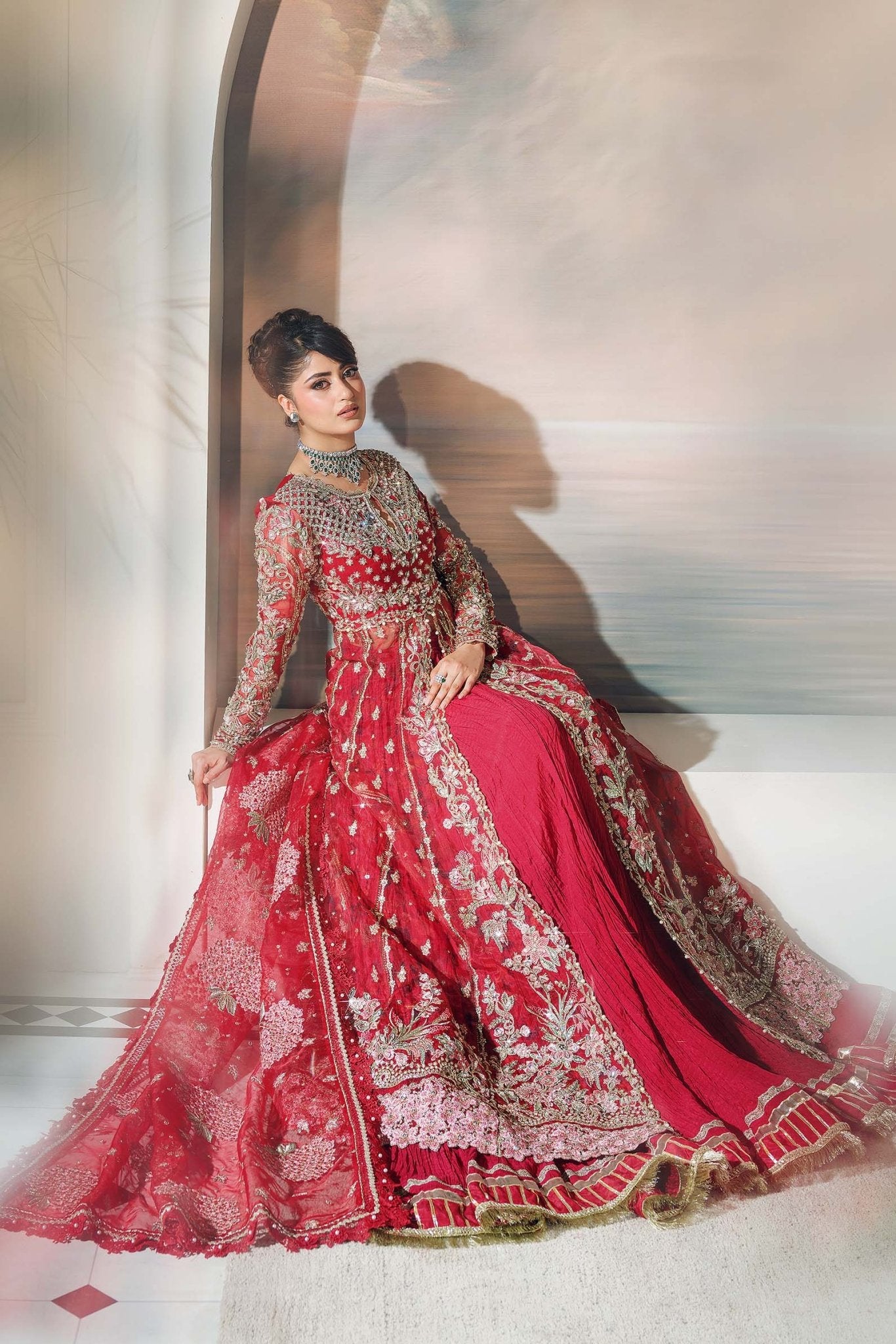 Maryam Hussain | Wedding Collection 25 | Ishq - Wedding Dress - available at Maria Faisal in UK and USA.