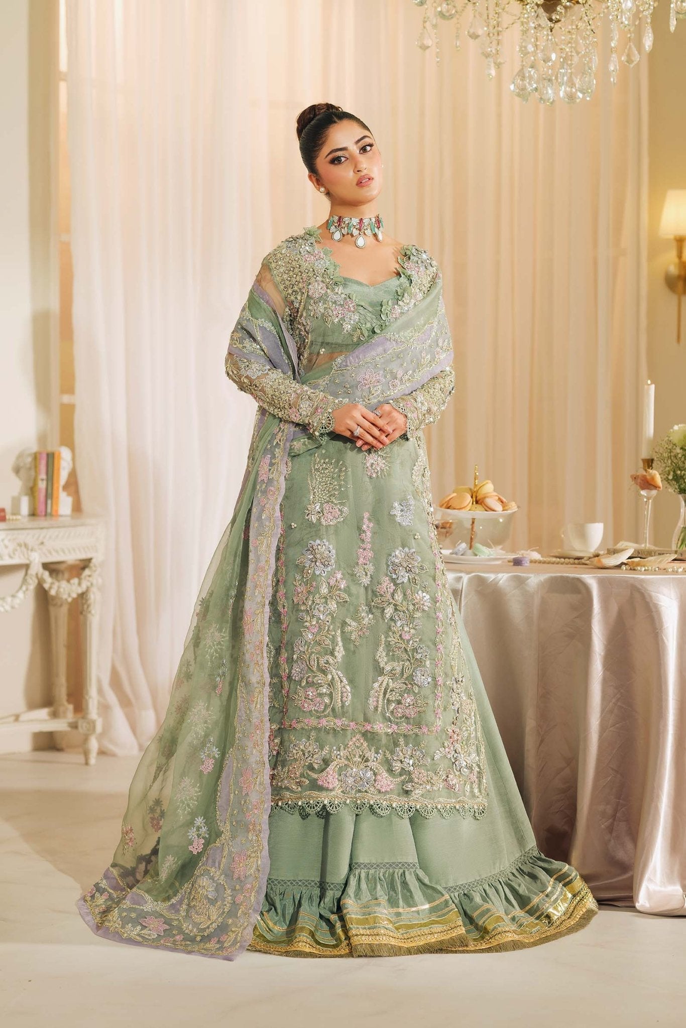 Maryam Hussain | Wedding Collection 25 | Janan - Wedding Dress - available at Maria Faisal in UK and USA.