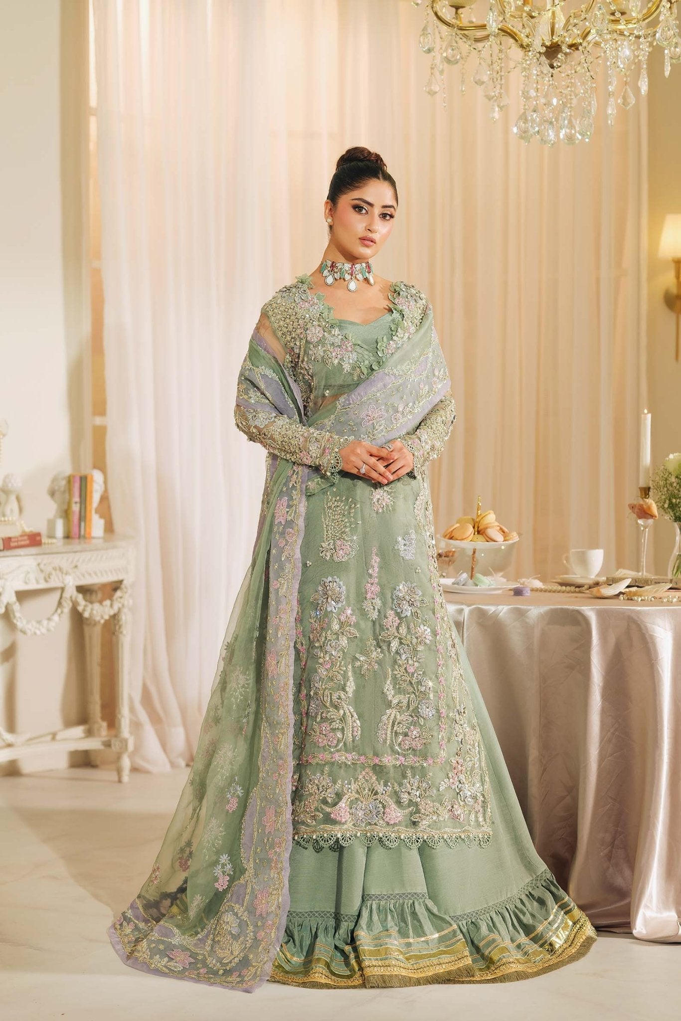 Maryam Hussain | Wedding Collection 25 | Janan - Wedding Dress - available at Maria Faisal in UK and USA.
