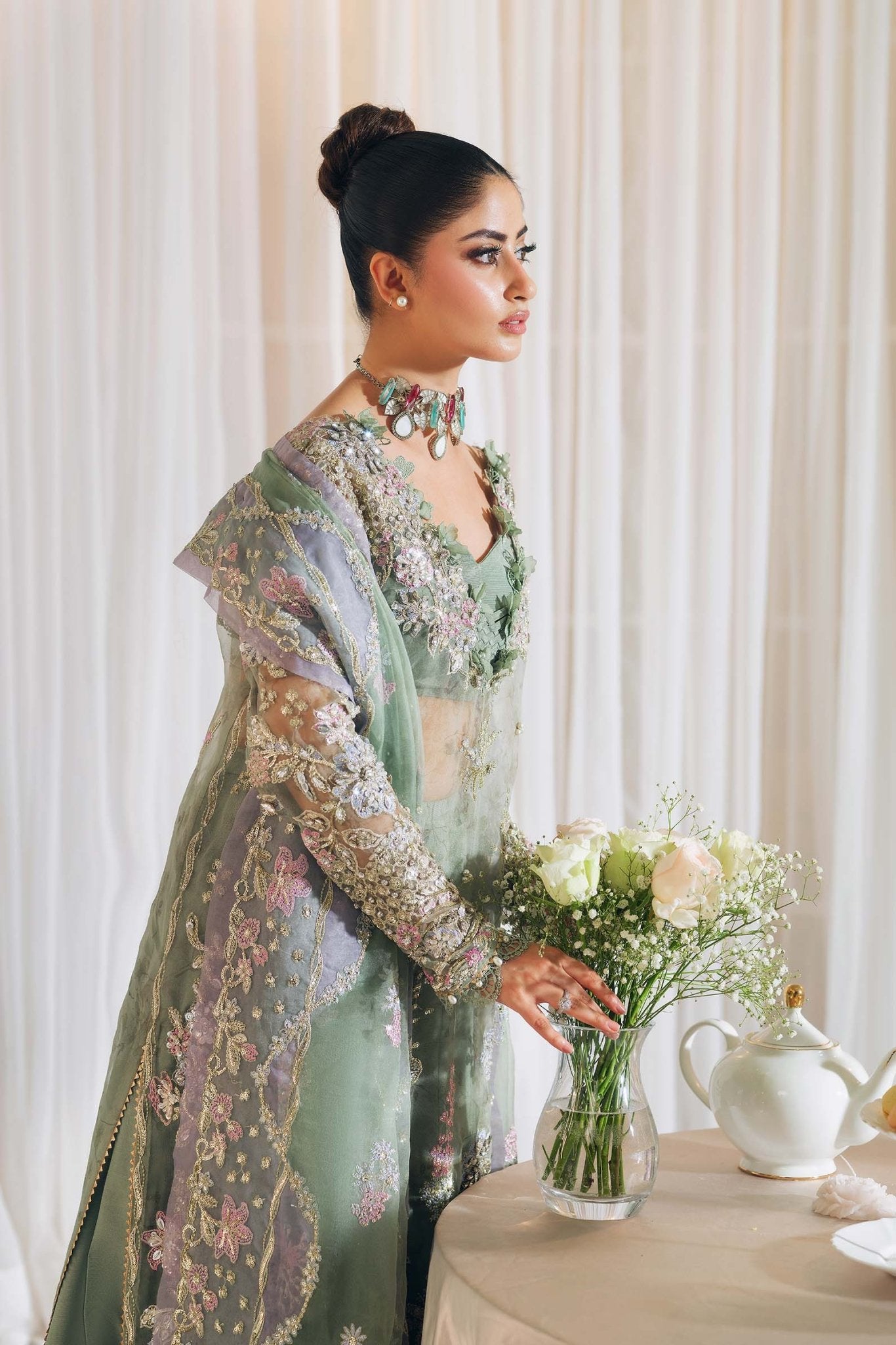 Maryam Hussain | Wedding Collection 25 | Janan - Wedding Dress - available at Maria Faisal in UK and USA.
