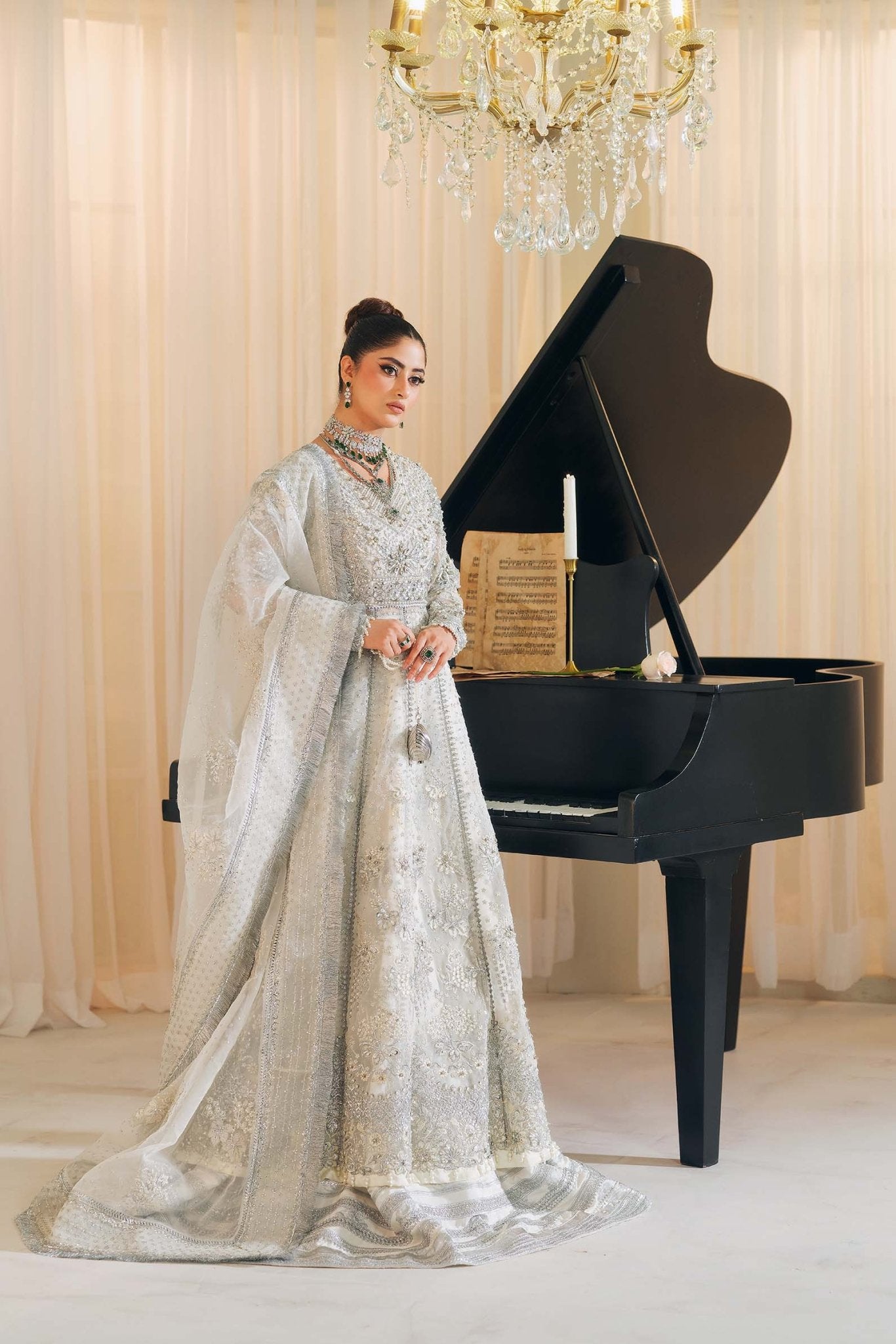 Maryam Hussain | Wedding Collection 25 | Jhil Mil - Wedding Dress - available at Maria Faisal in UK and USA.