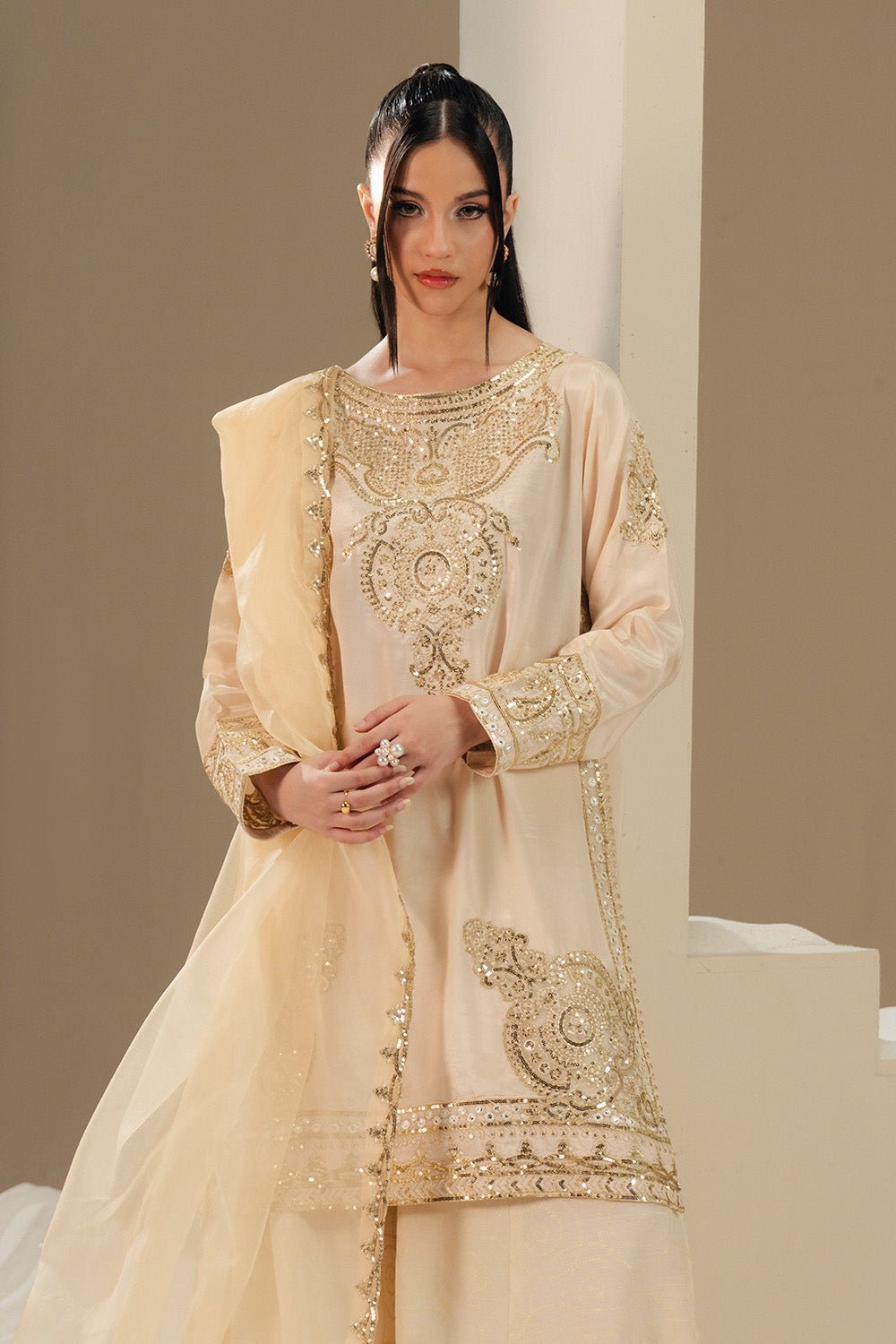 Maryum N Maria | Lyla Pret | LAGOM - MS50377 - Formal Dress - available at Maria Faisal in UK and USA.