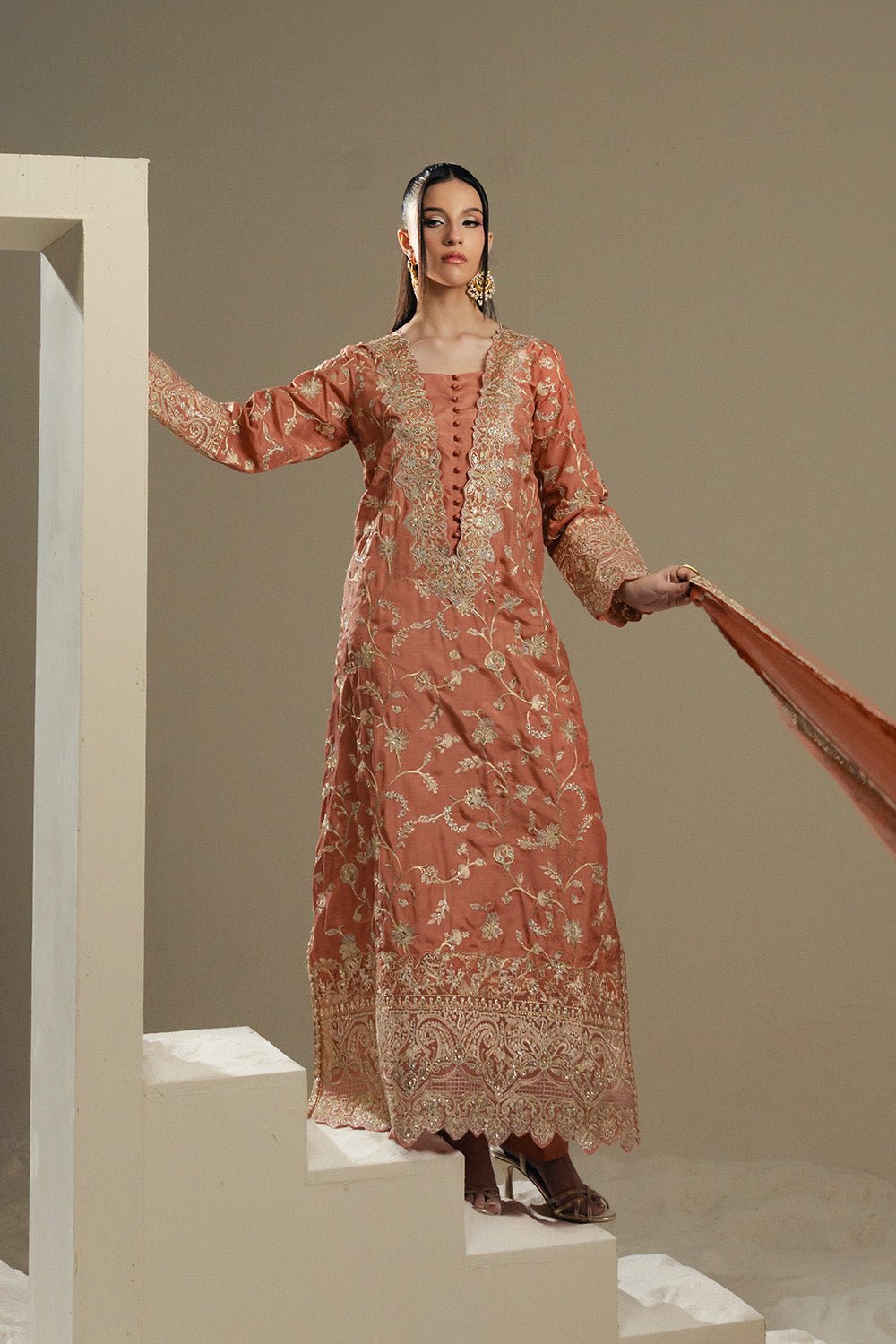 Maryum N Maria | Lyla Pret | SOLEIL - MS50382 - Formal Dress - available at Maria Faisal in UK and USA.