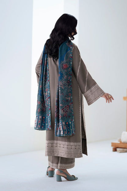 Maryum N Maria | Noore Winters 25 | 3 Piece Embroidered Khaddar ANGEZA - FSU5679 - Casual Dress - available at Maria Faisal in UK and USA.