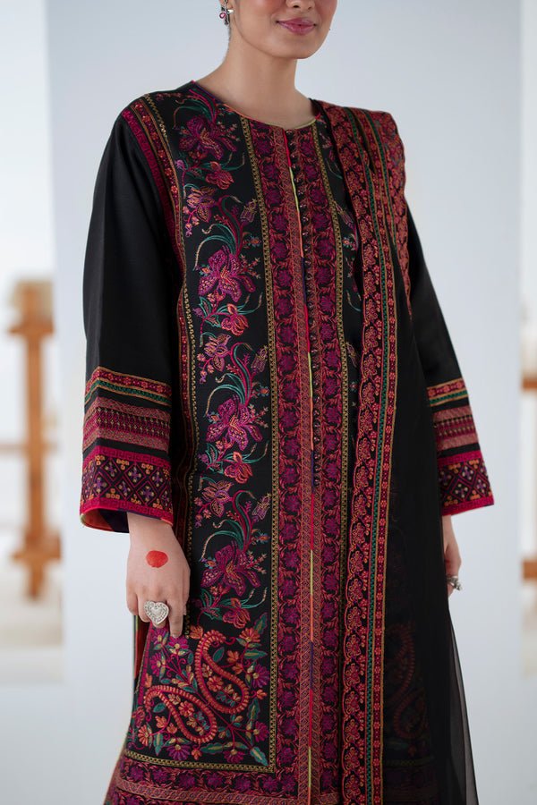 Maryum N Maria | Noore Winters 25 | 3 Piece Embroidered Khaddar PANRA - FSU5677 - Casual Dress - available at Maria Faisal in UK and USA.