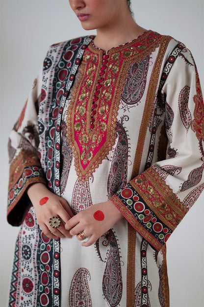 Maryum N Maria | Noore Winters 25 | 3 Piece Embroidered Khaddar ZOHAL - FSU5678 - Casual Dress - available at Maria Faisal in UK and USA.