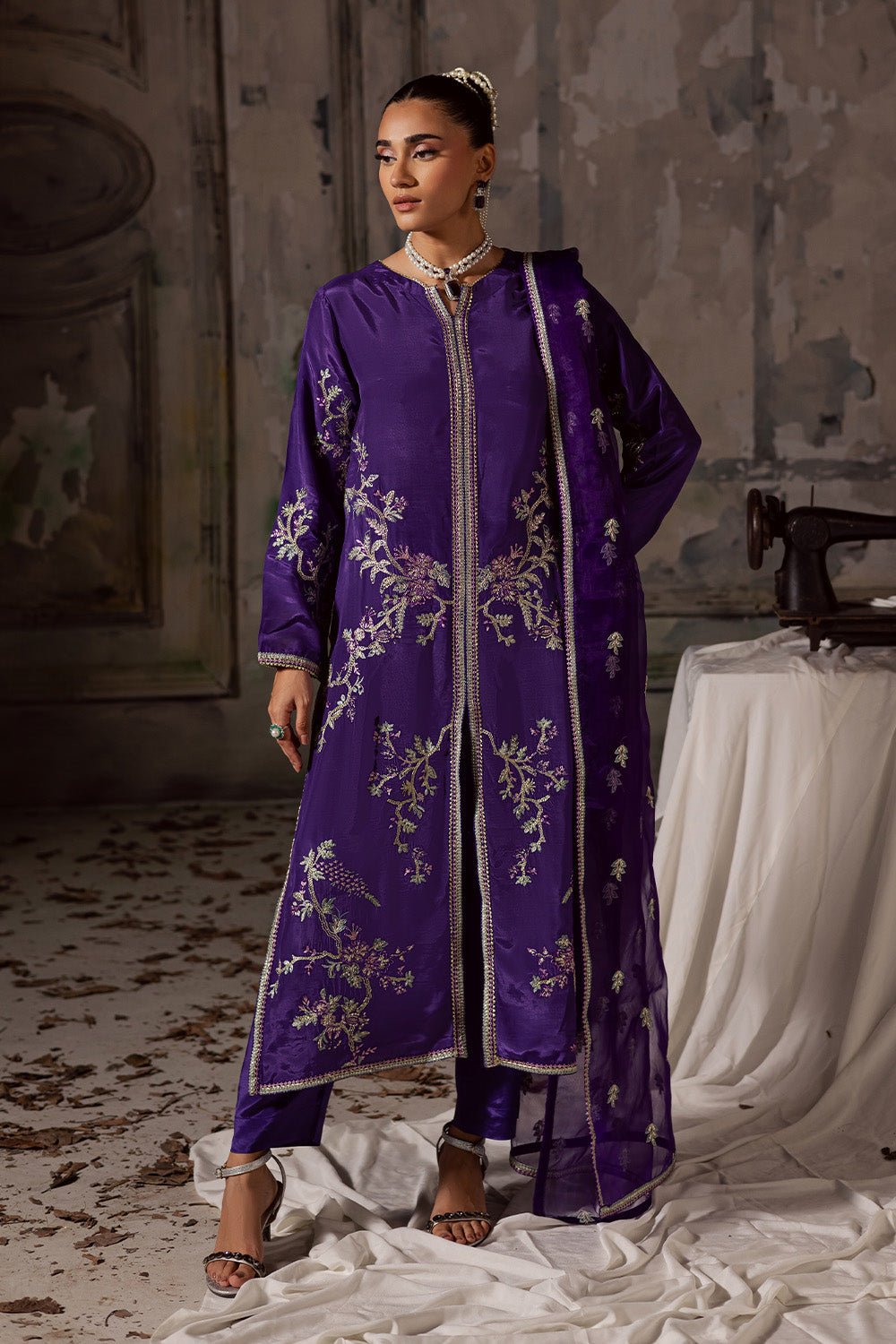 Maryum N Maria | Zarq Festive | AURAA - MSS5842 - Casual Dress - available at Maria Faisal in UK and USA.