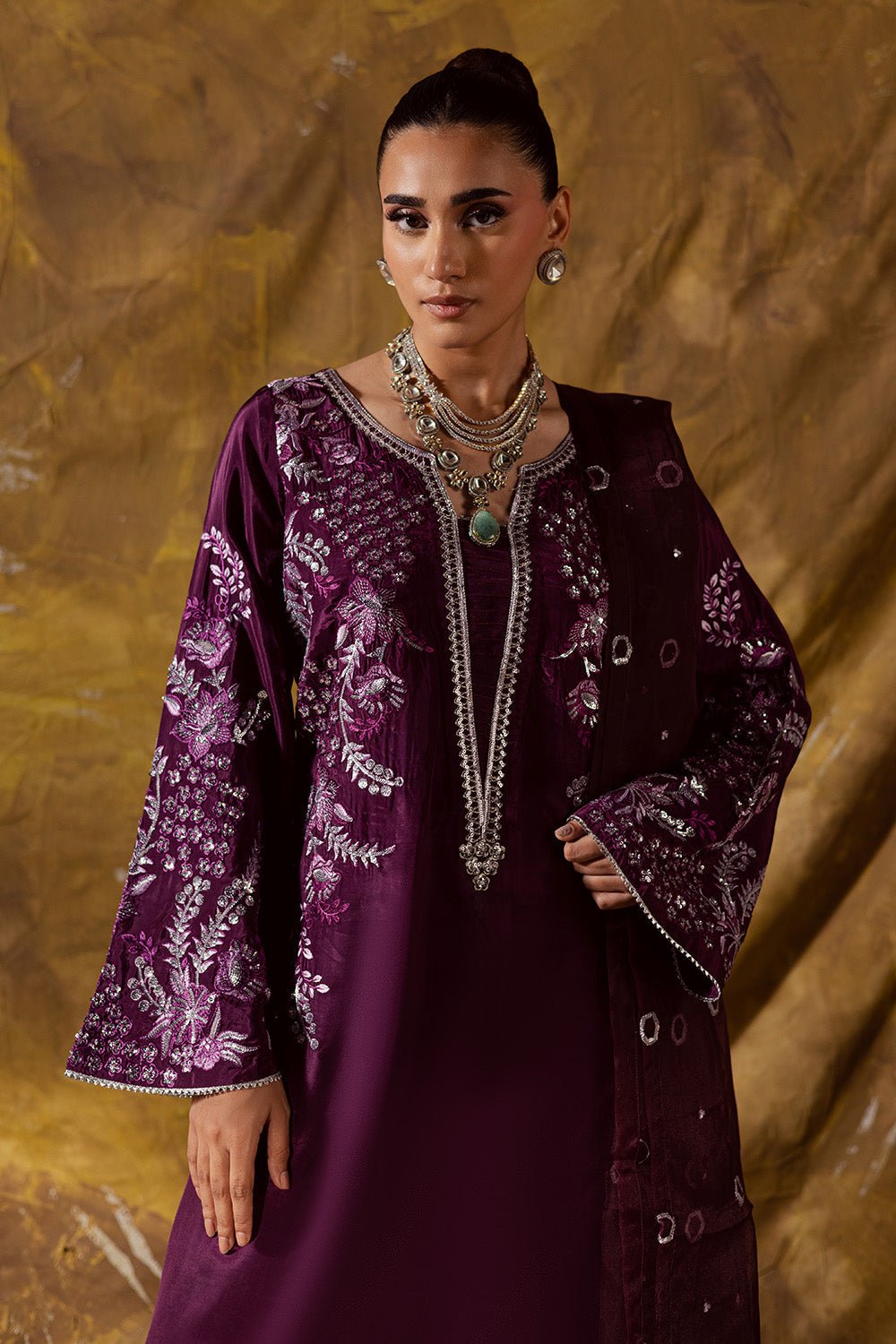Maryum N Maria | Zarq Festive | ELAAN - MSS5839 - Casual Dress - available at Maria Faisal in UK and USA.