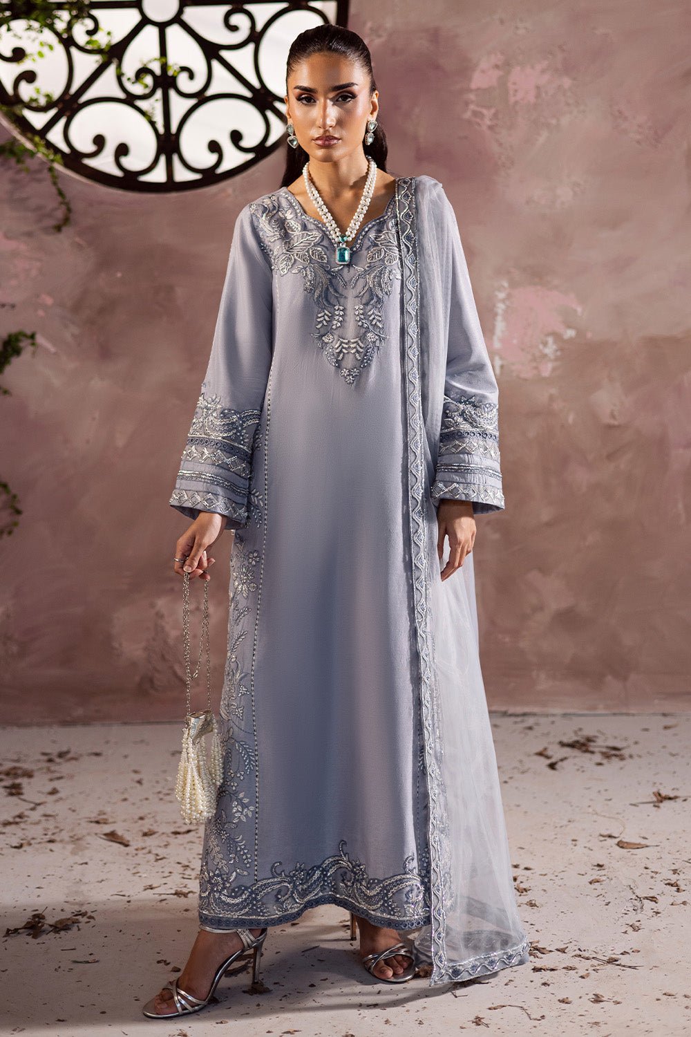 Maryum N Maria | Zarq Festive | ESHYA - MSS5844 - Casual Dress - available at Maria Faisal in UK and USA.