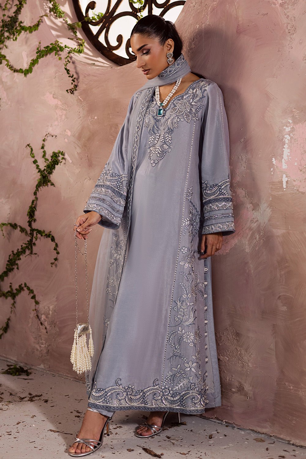 Maryum N Maria | Zarq Festive | ESHYA - MSS5844 - Casual Dress - available at Maria Faisal in UK and USA.