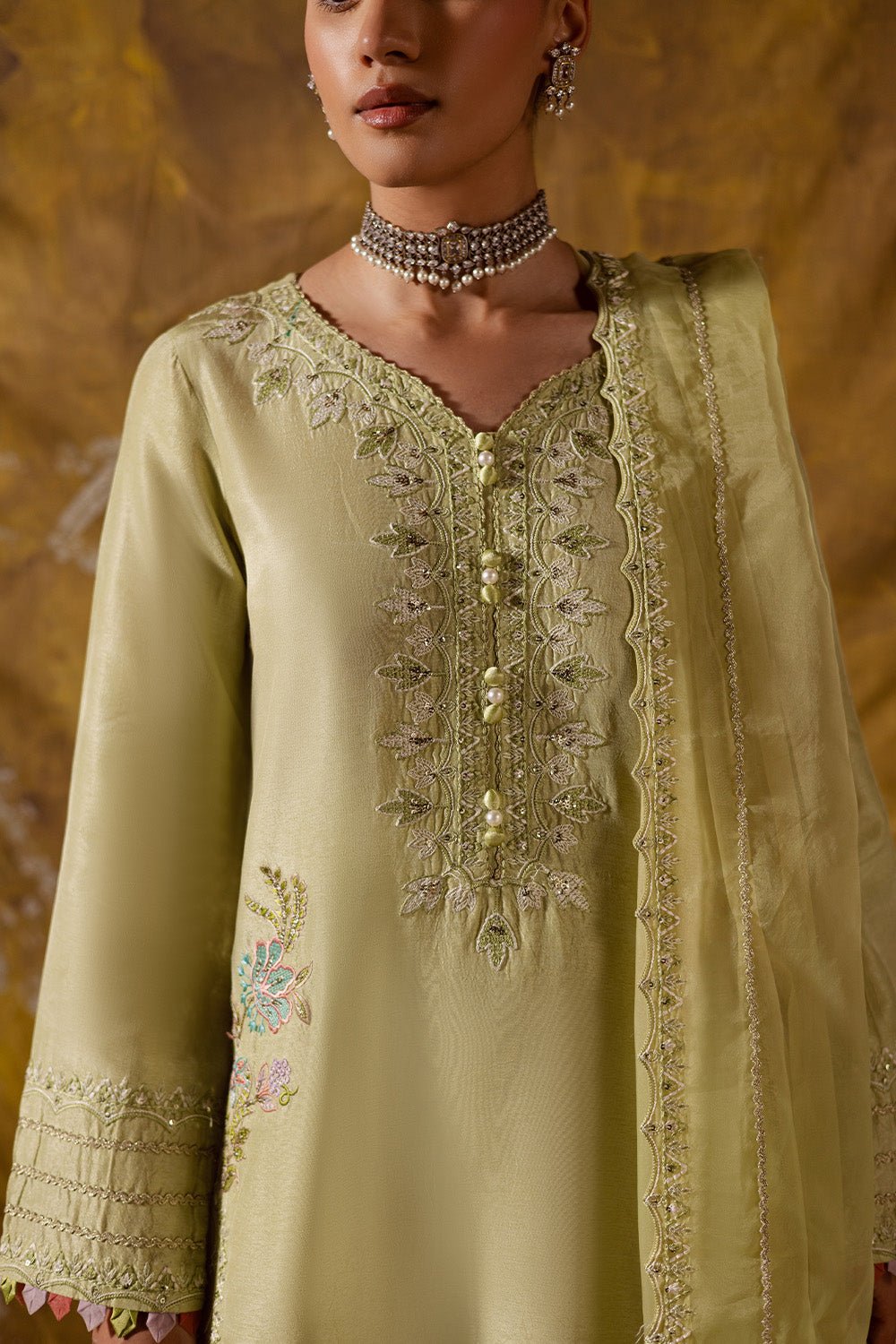 Maryum N Maria | Zarq Festive | FARES - MSS5830 - Casual Dress - available at Maria Faisal in UK and USA.